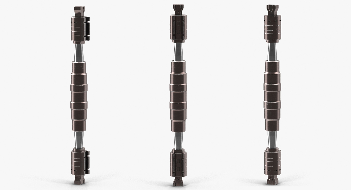 3D Anodized Ram Hydraulic Cylinders Set Sci Fi model