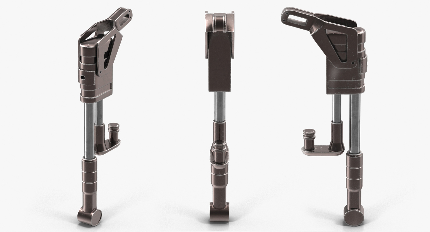 3D Anodized Ram Hydraulic Cylinders Set Sci Fi model