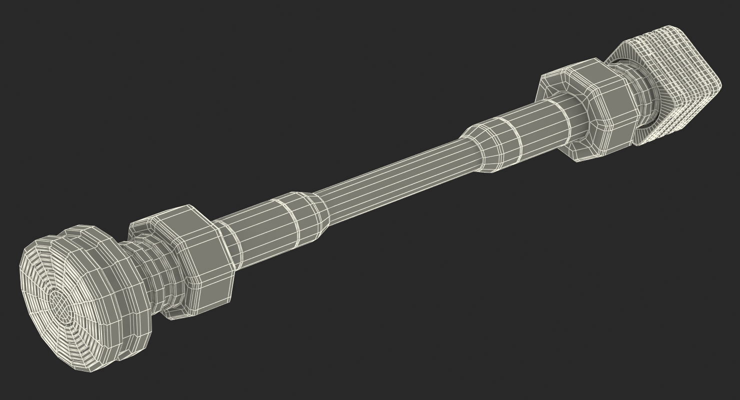 3D Anodized Ram Hydraulic Cylinders Set Sci Fi model
