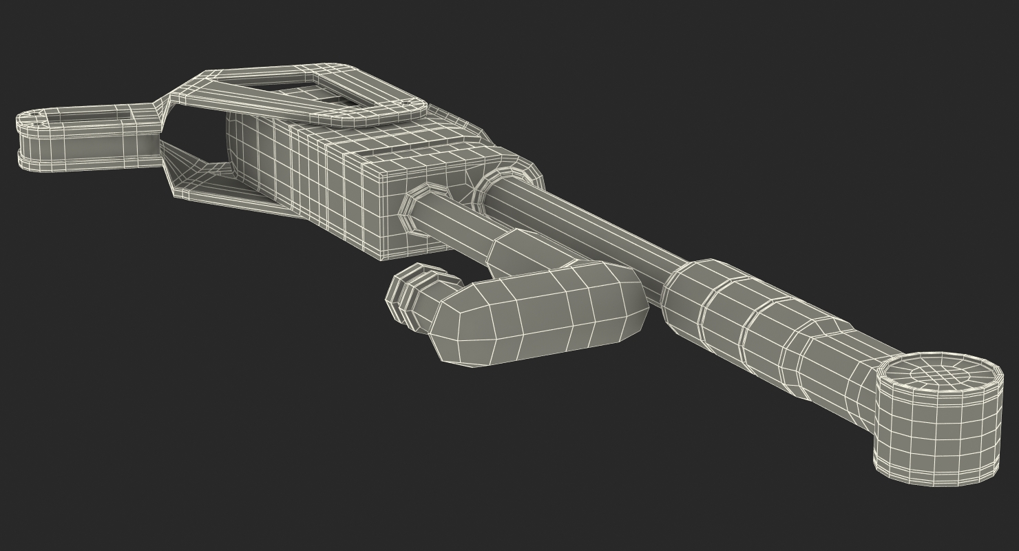 3D Anodized Ram Hydraulic Cylinders Set Sci Fi model