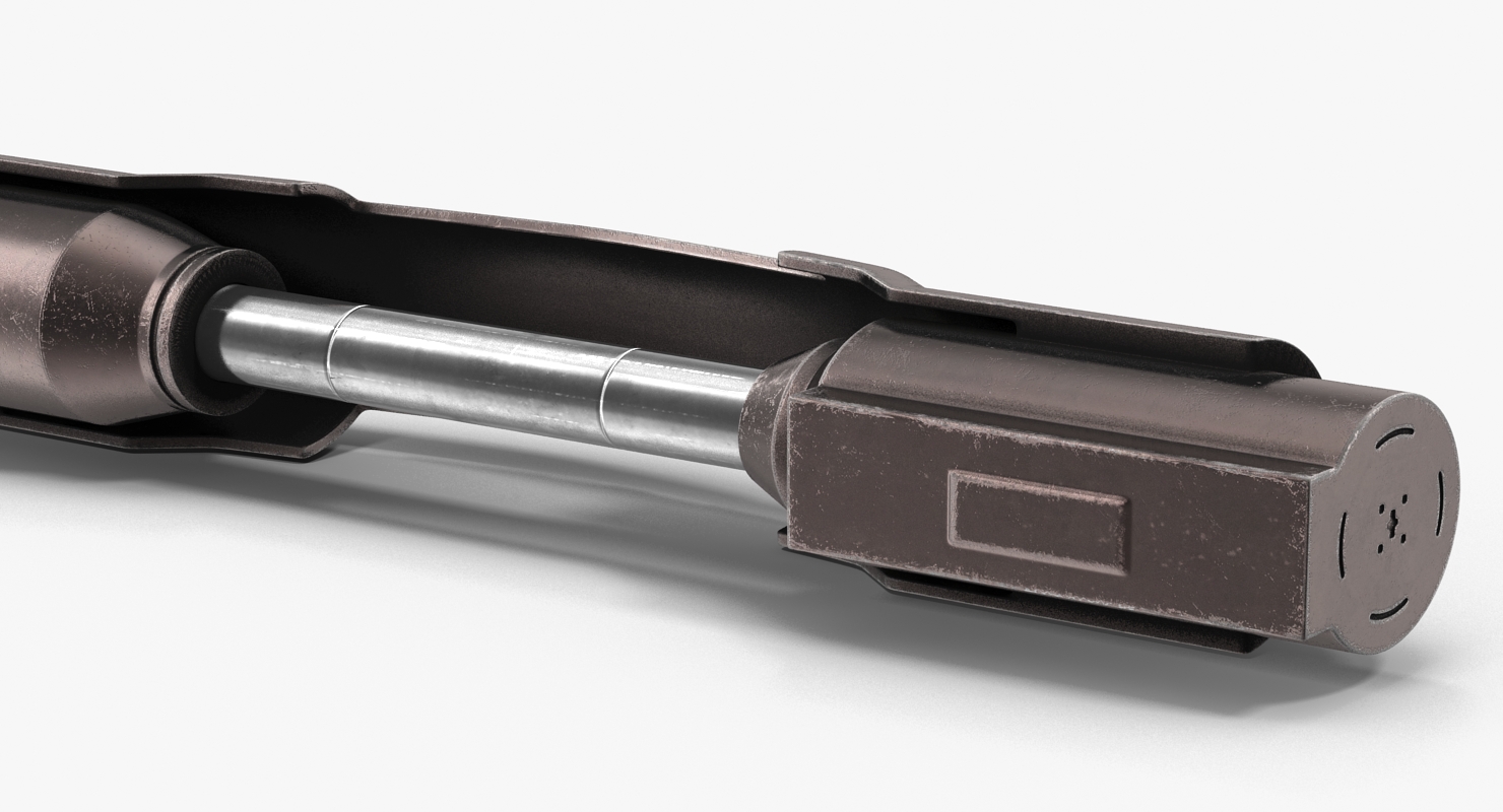 3D Anodized Ram Hydraulic Cylinders Set Sci Fi model