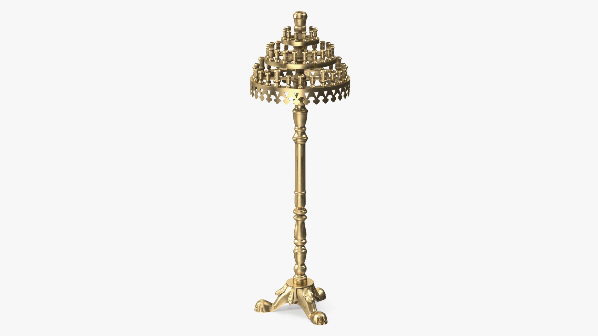 3D Church Brass Candle Holder