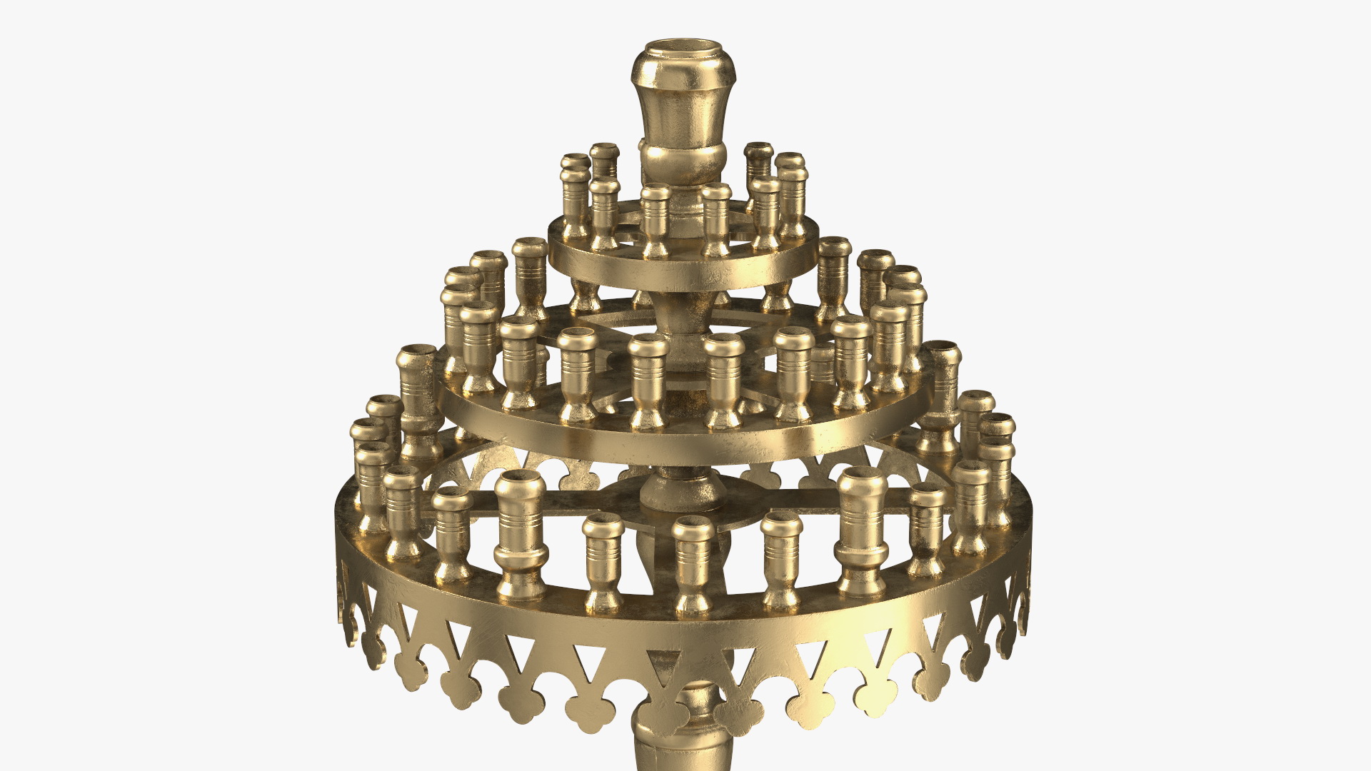 3D Church Brass Candle Holder