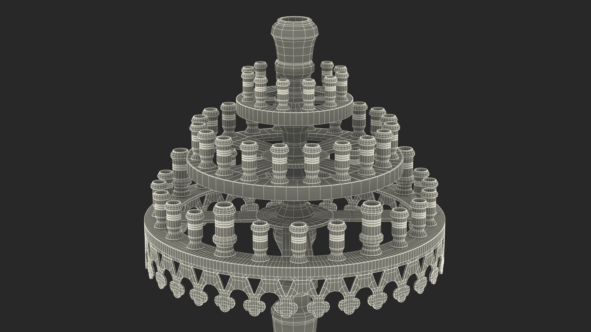 3D Church Brass Candle Holder