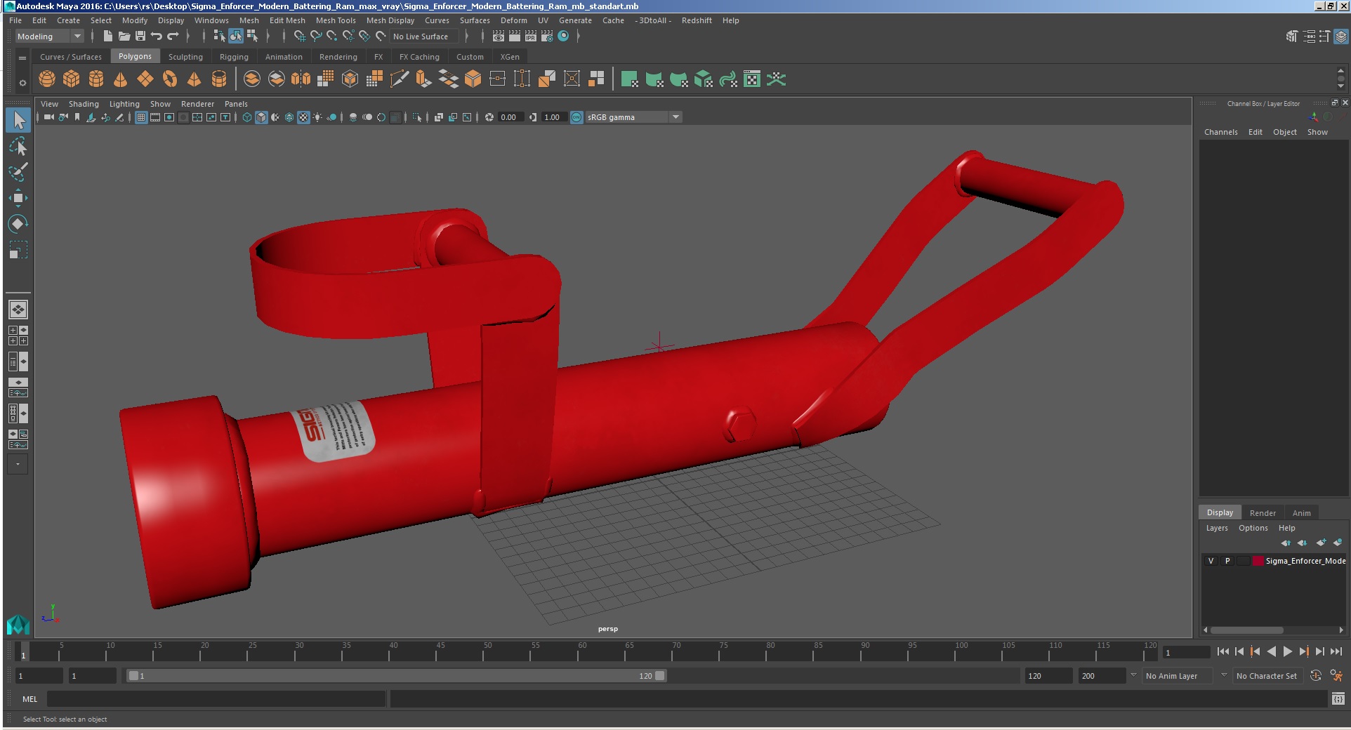 3D model Sigma Enforcer Modern Battering Ram