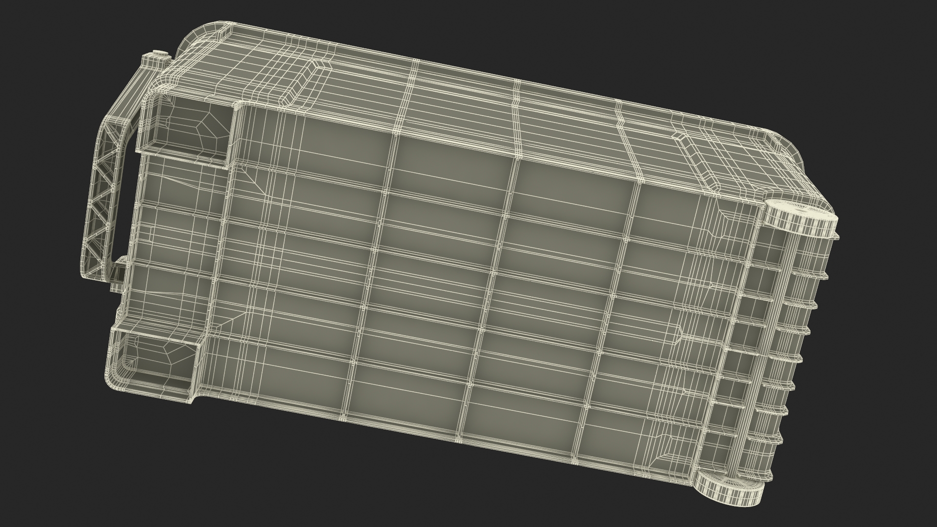 Plastic Toolbox Orange 3D