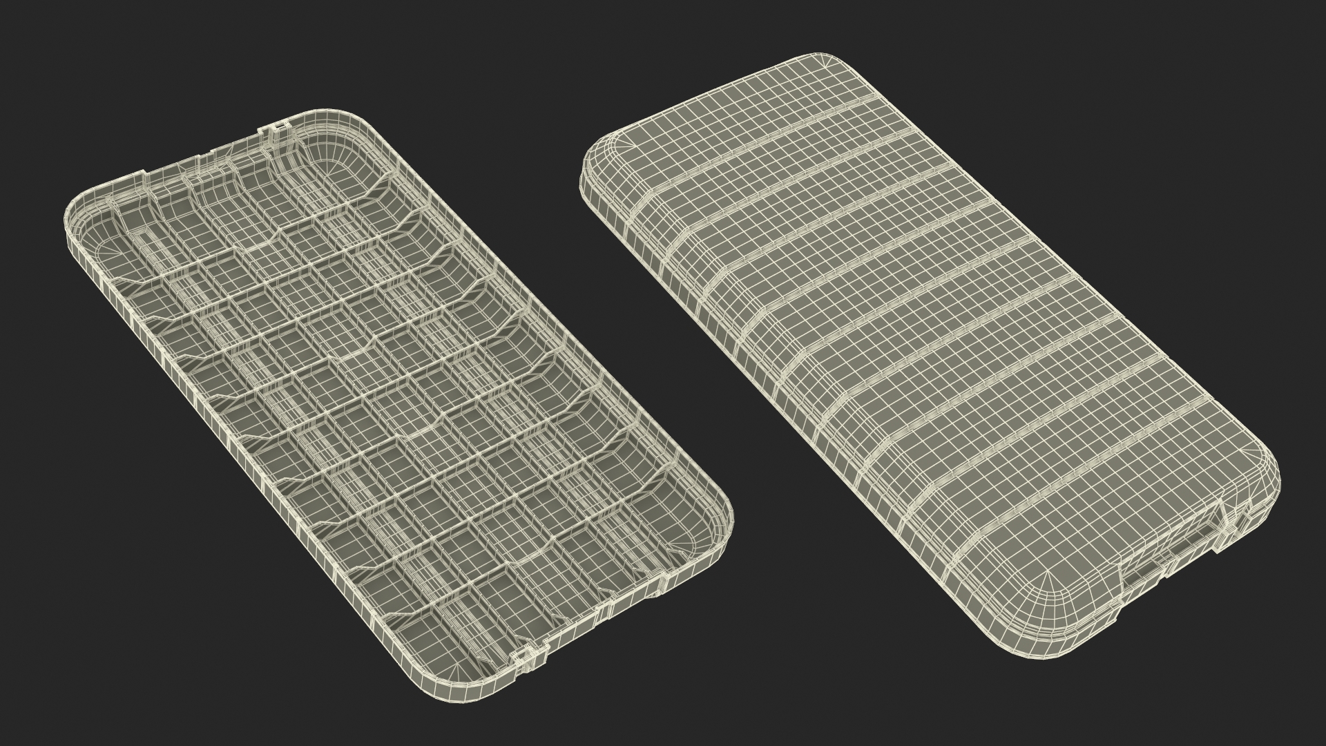 Plastic Toolbox Orange 3D