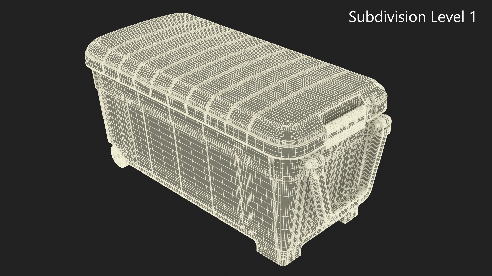 Plastic Toolbox Orange 3D
