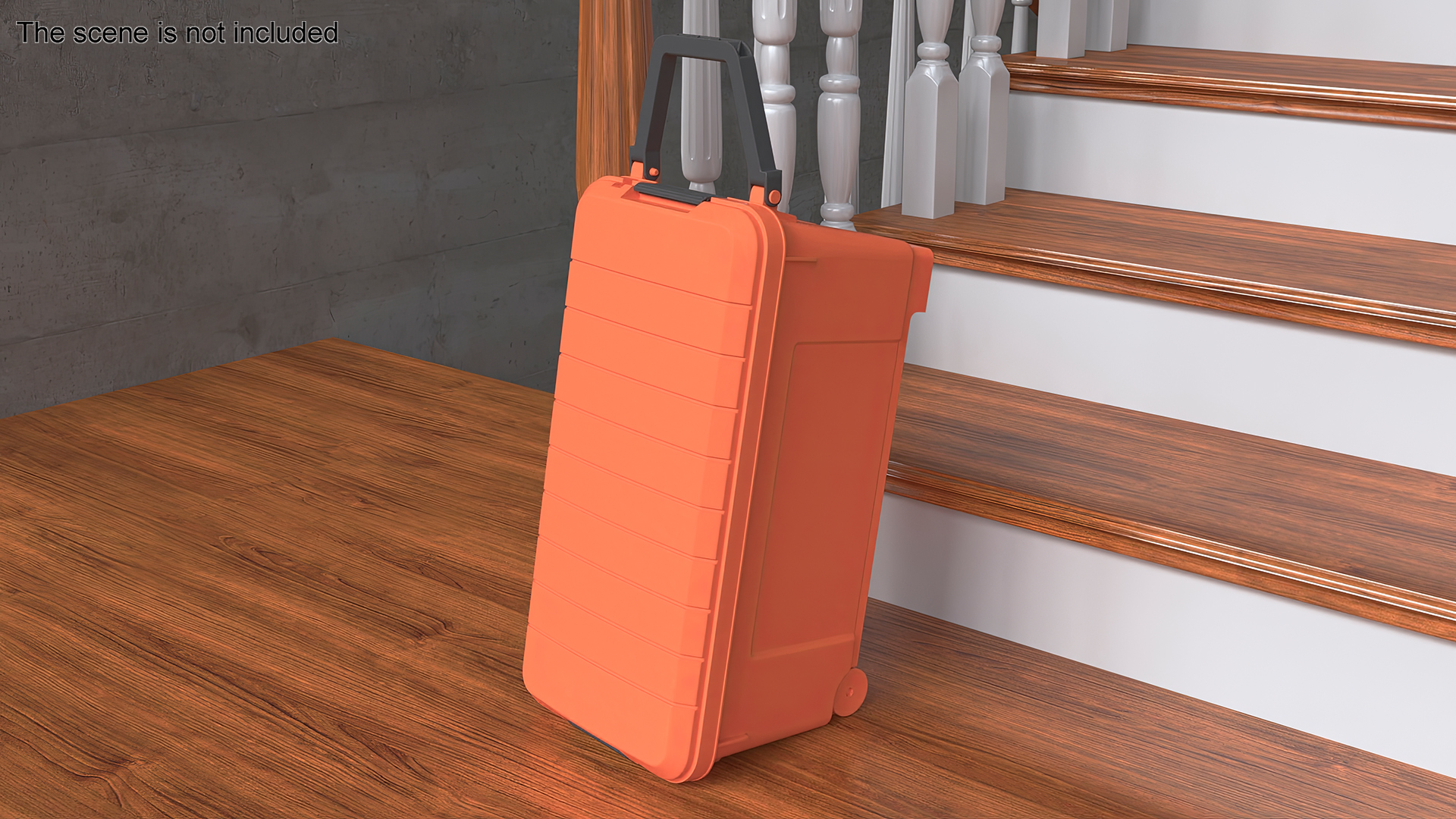 Plastic Toolbox Orange 3D