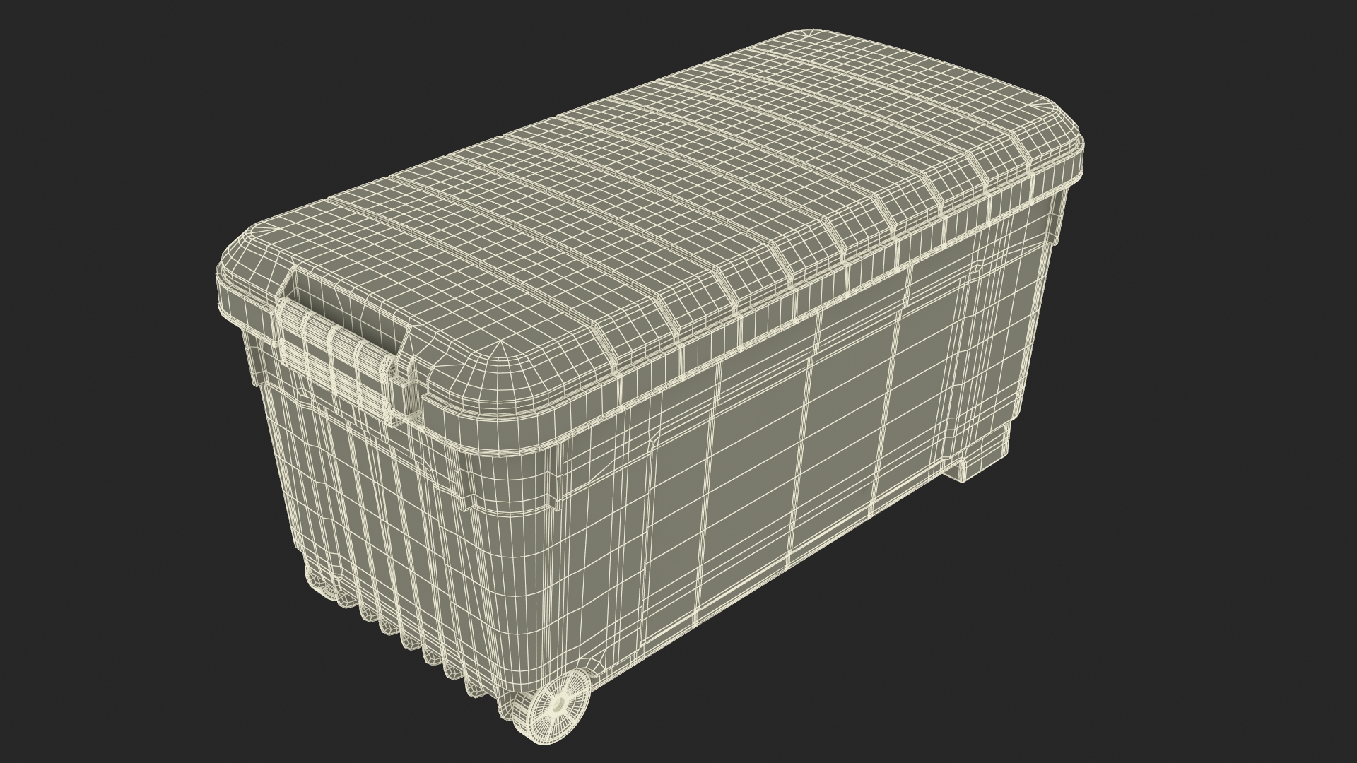 Plastic Toolbox Orange 3D