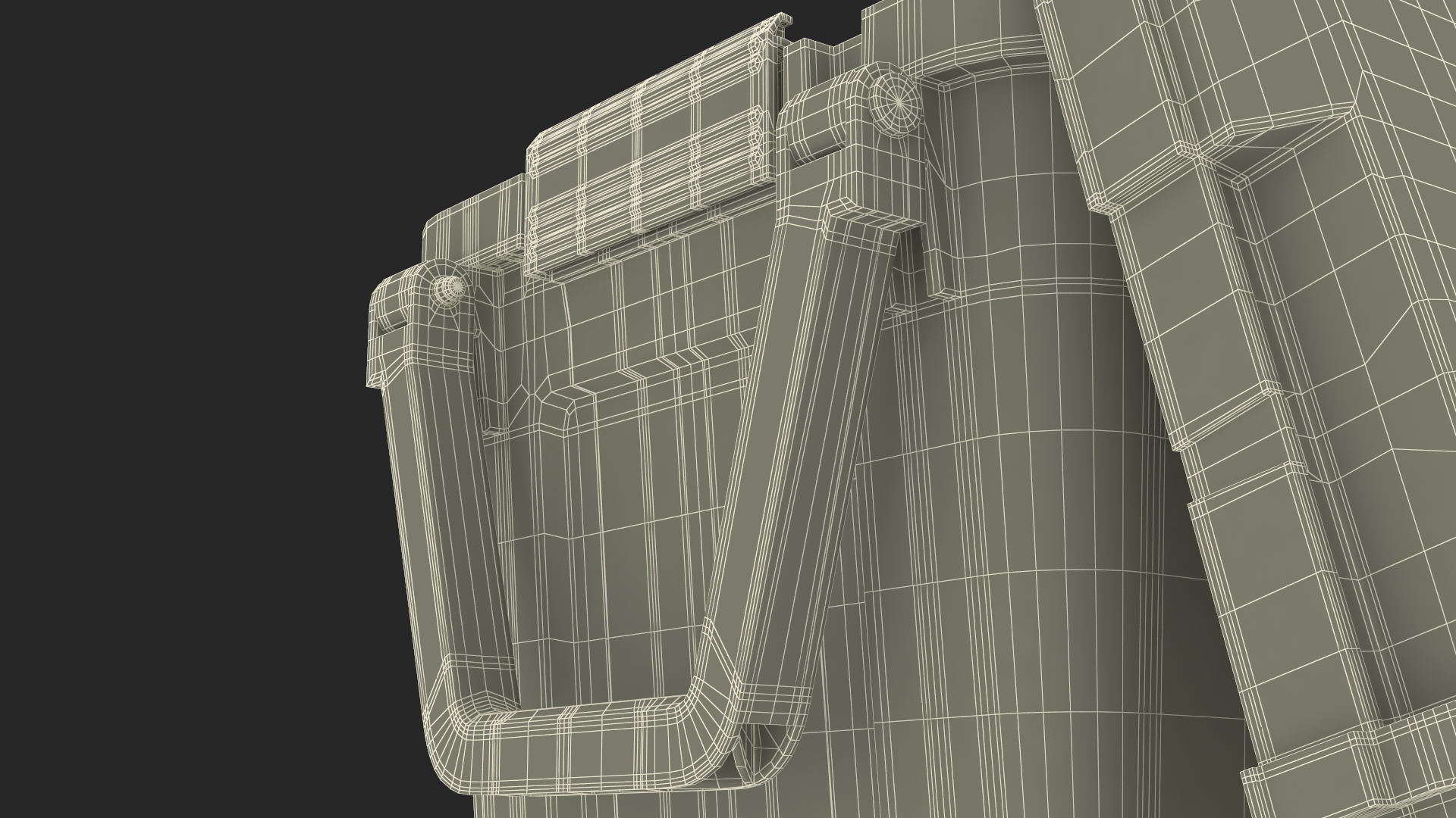 Plastic Toolbox Orange 3D