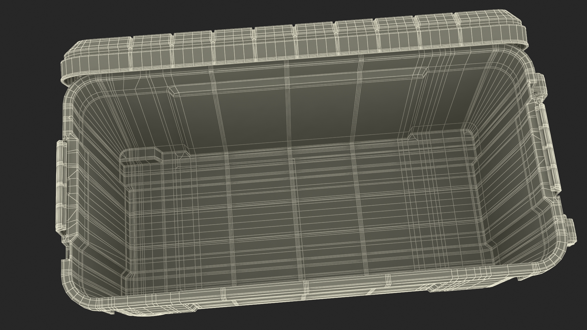 Plastic Toolbox Orange 3D