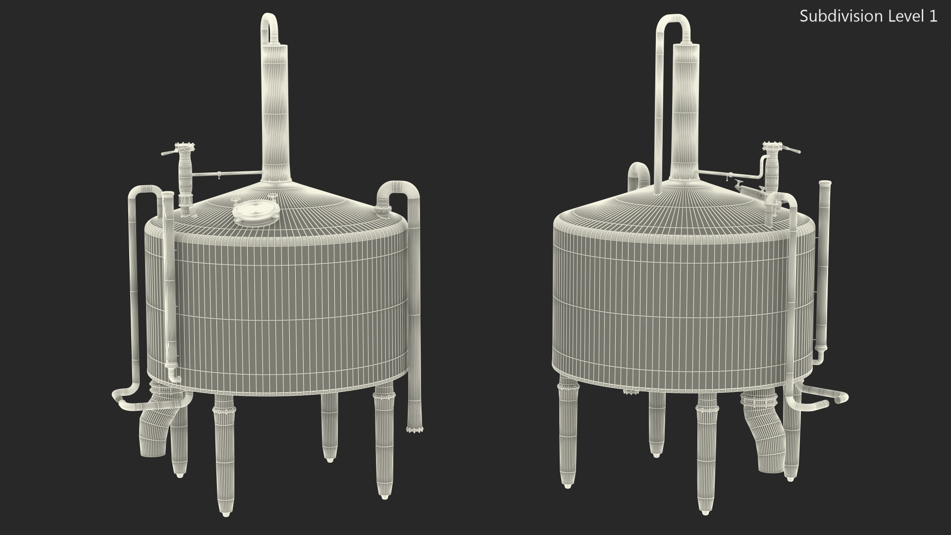 3D model Distillation Cooling Tank