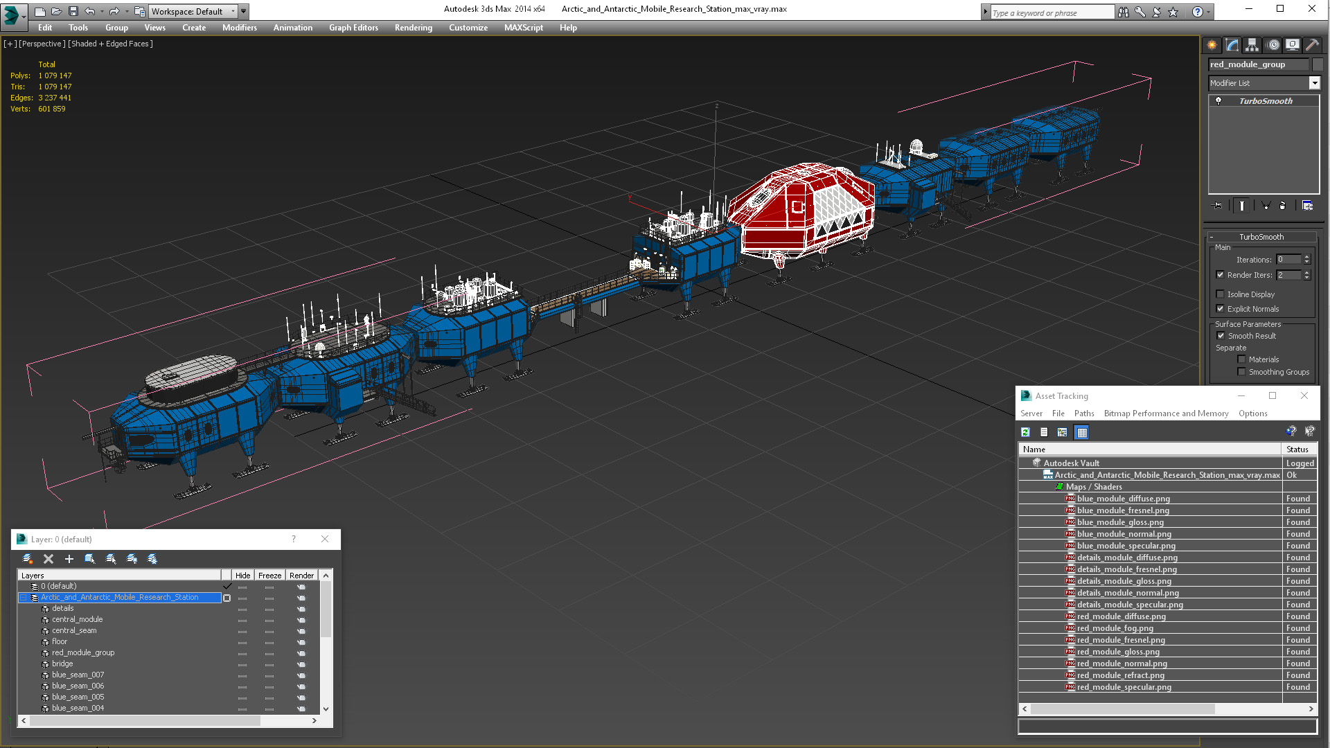 Arctic and Antarctic Mobile Research Station 3D model