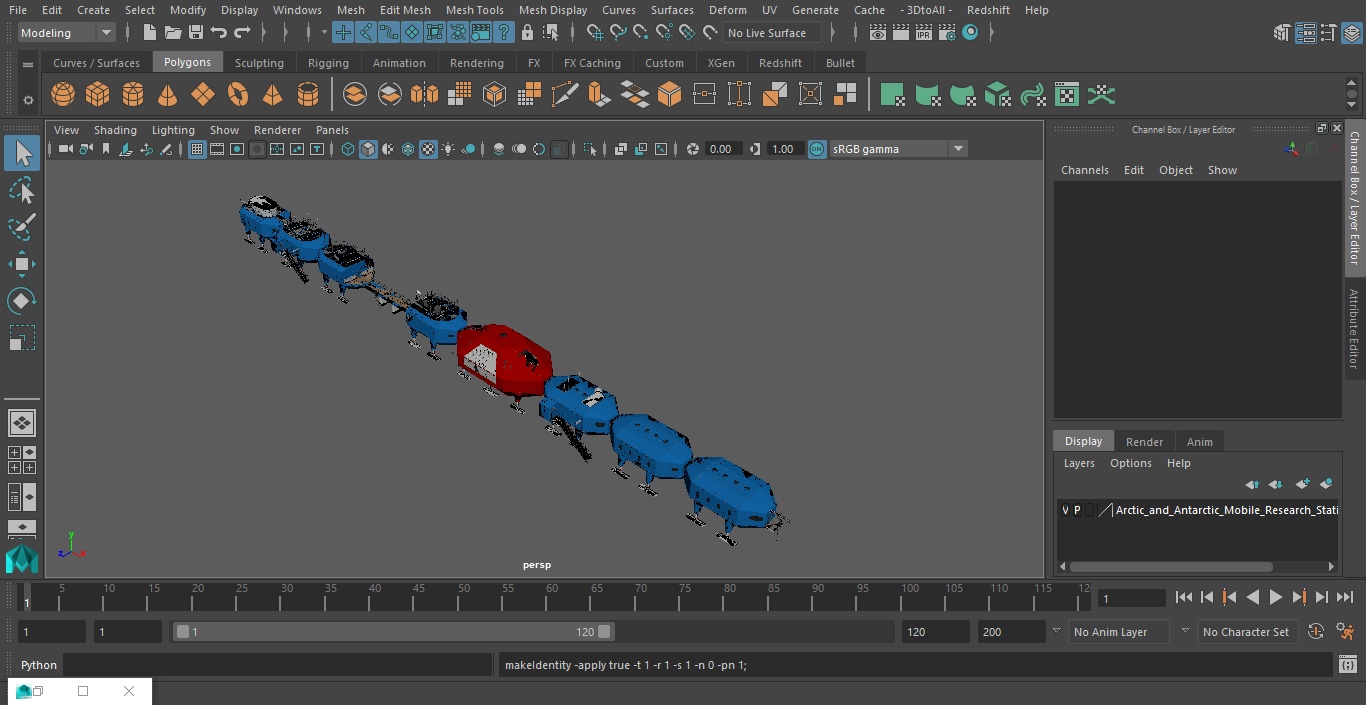 Arctic and Antarctic Mobile Research Station 3D model