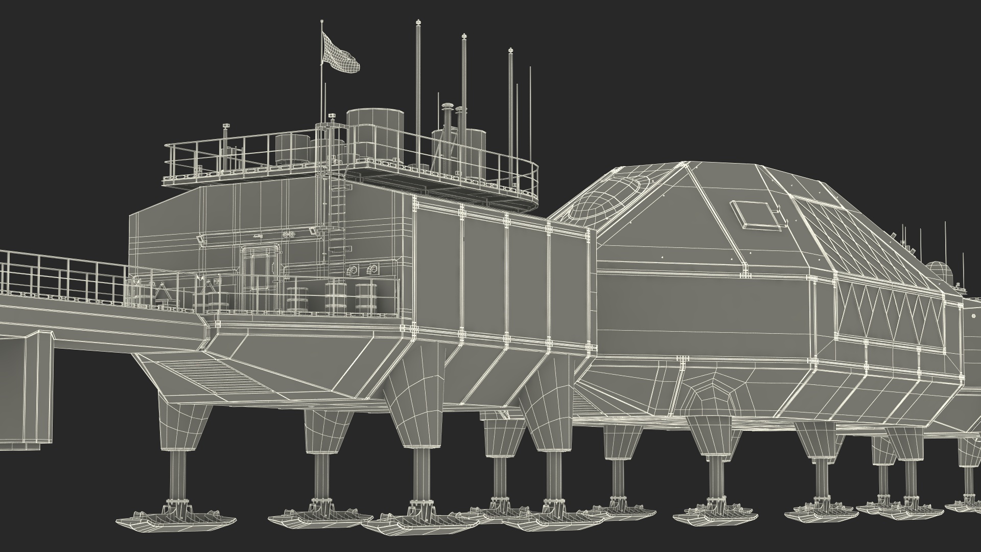 Arctic and Antarctic Mobile Research Station 3D model