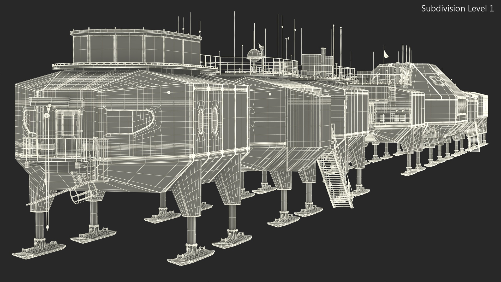 Arctic and Antarctic Mobile Research Station 3D model