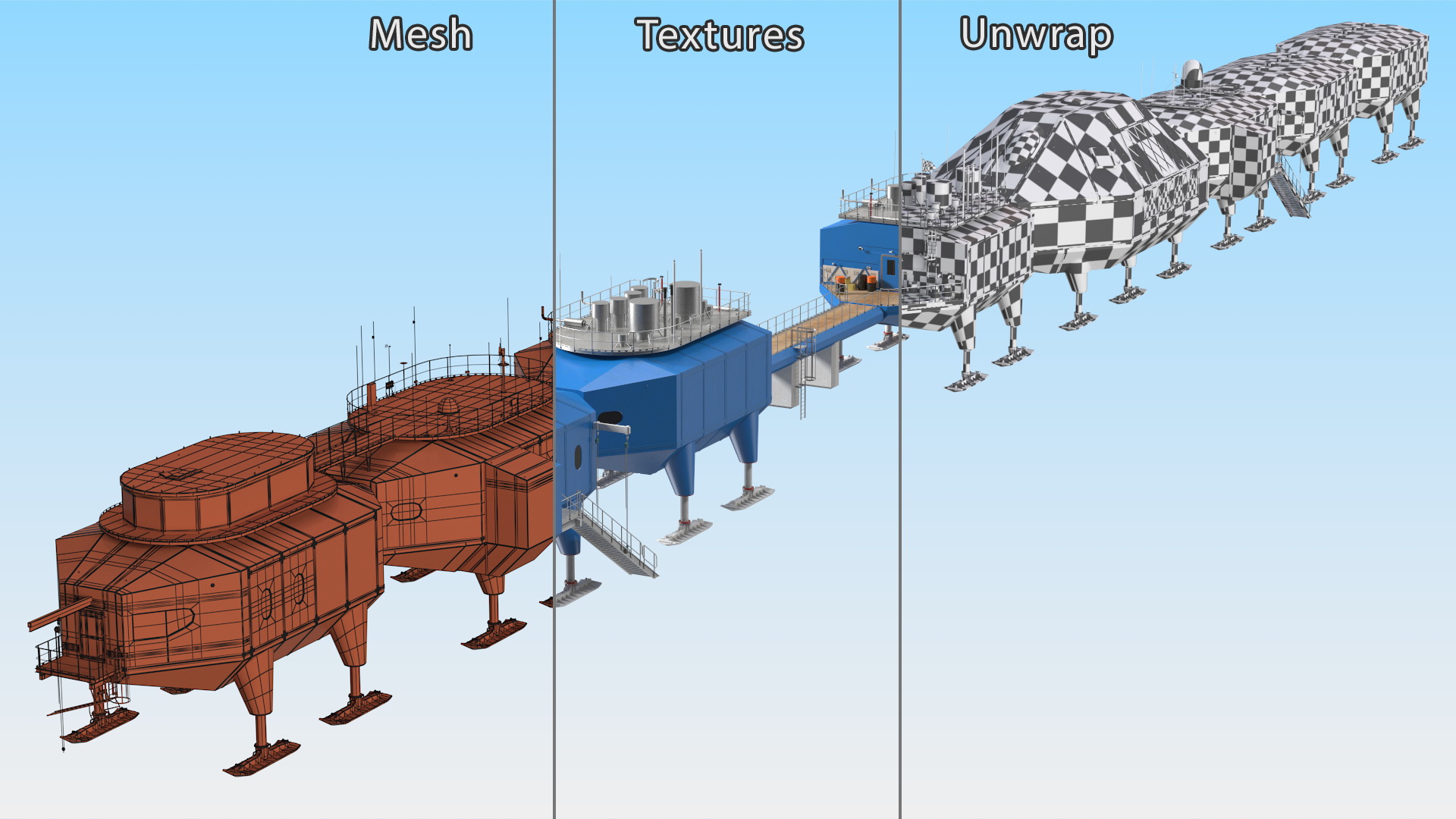 Arctic and Antarctic Mobile Research Station 3D model