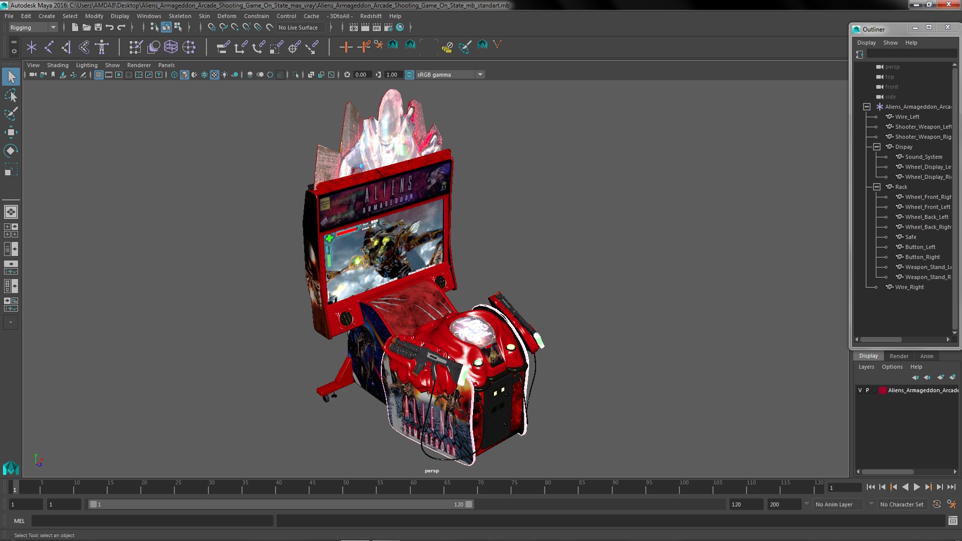Aliens Armageddon Arcade Shooting Game On State 3D