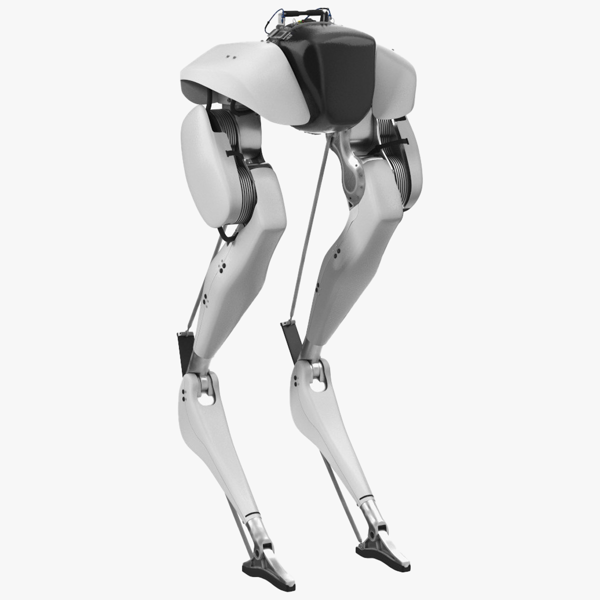 3D model Delivery Robot Grey Rigged for Cinema 4D