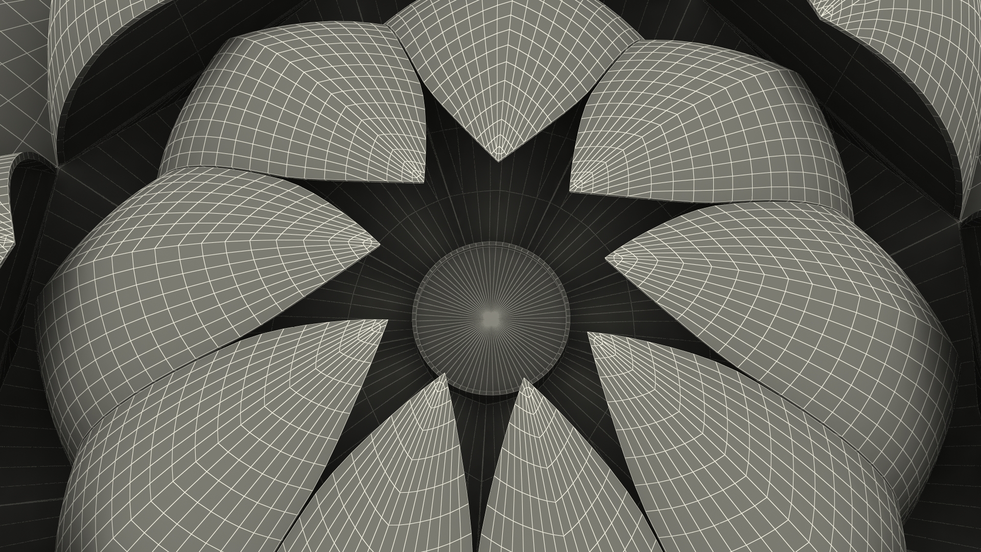3D Lotus Temple Building