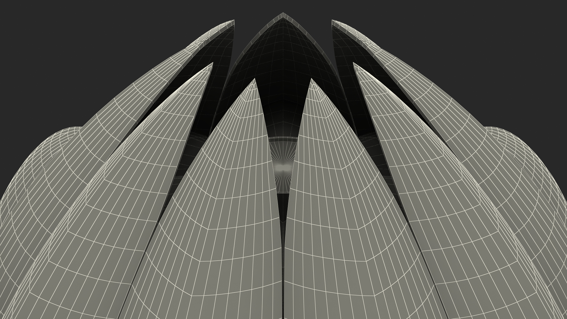 3D Lotus Temple Building
