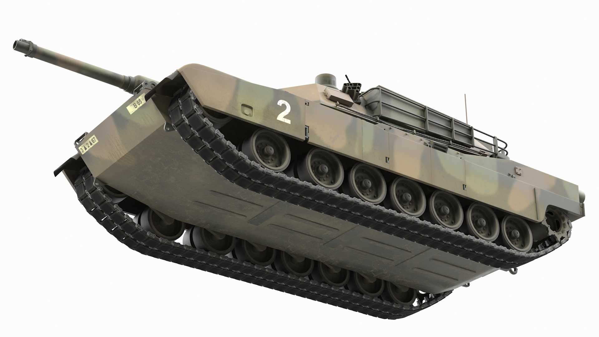 3D model Tank Transporter M1000 Semi-Trailer with M1 Abrams
