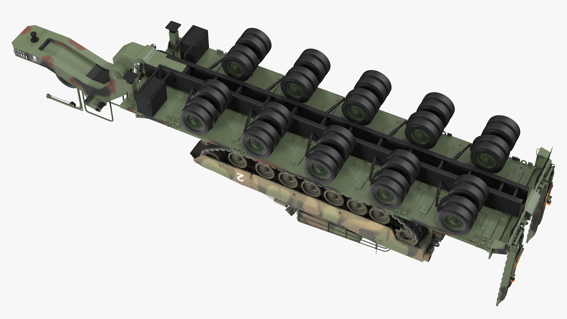 3D model Tank Transporter M1000 Semi-Trailer with M1 Abrams