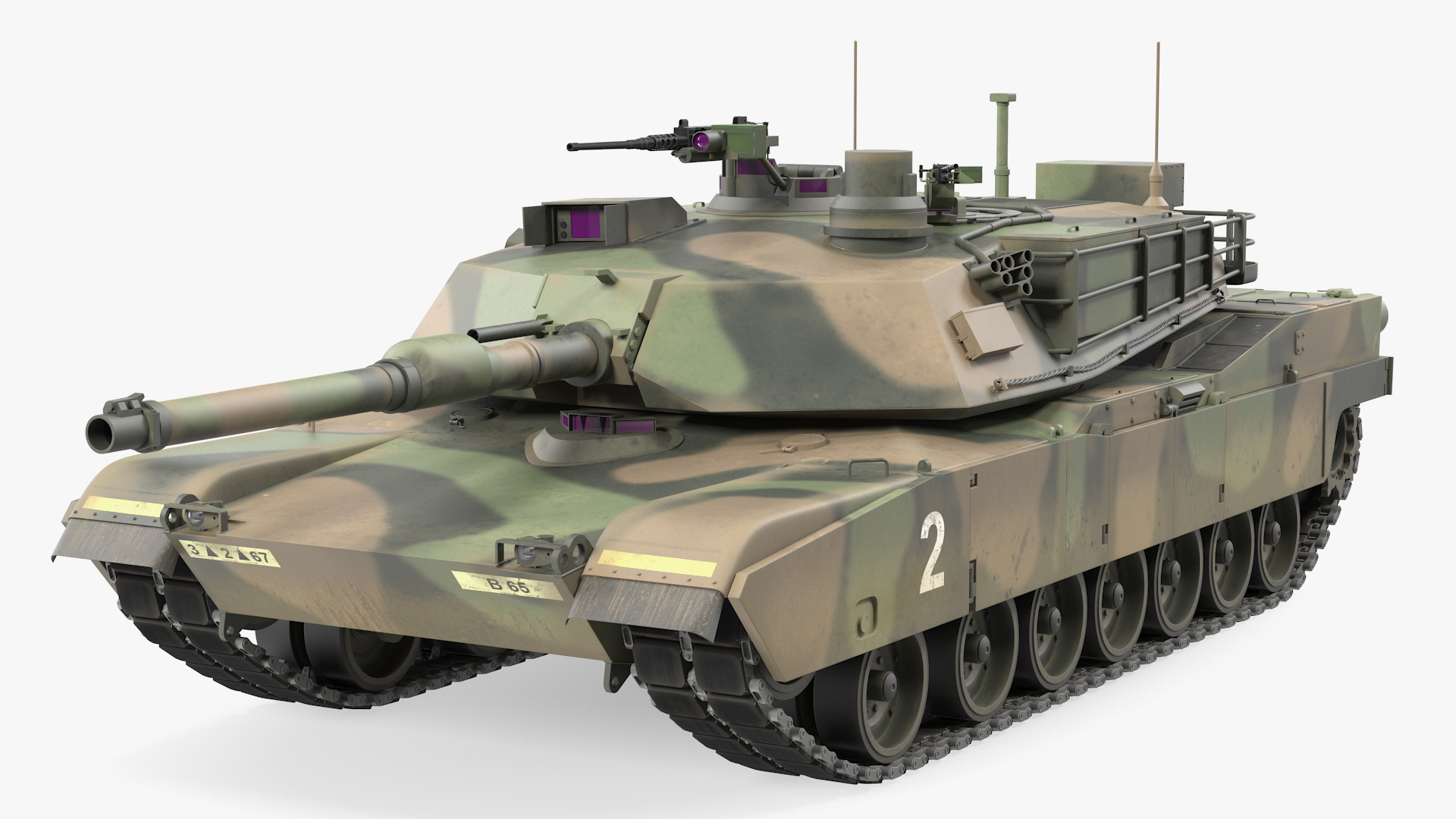 3D model Tank Transporter M1000 Semi-Trailer with M1 Abrams
