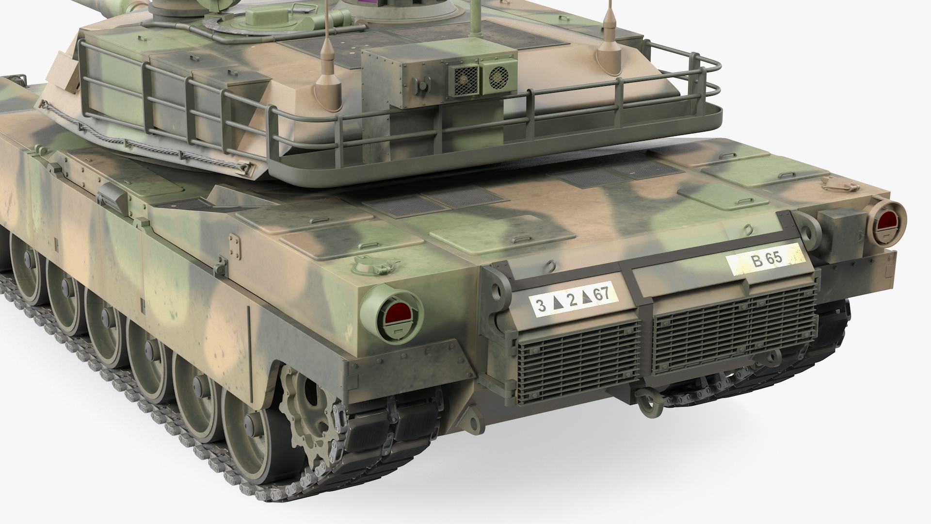 3D model Tank Transporter M1000 Semi-Trailer with M1 Abrams