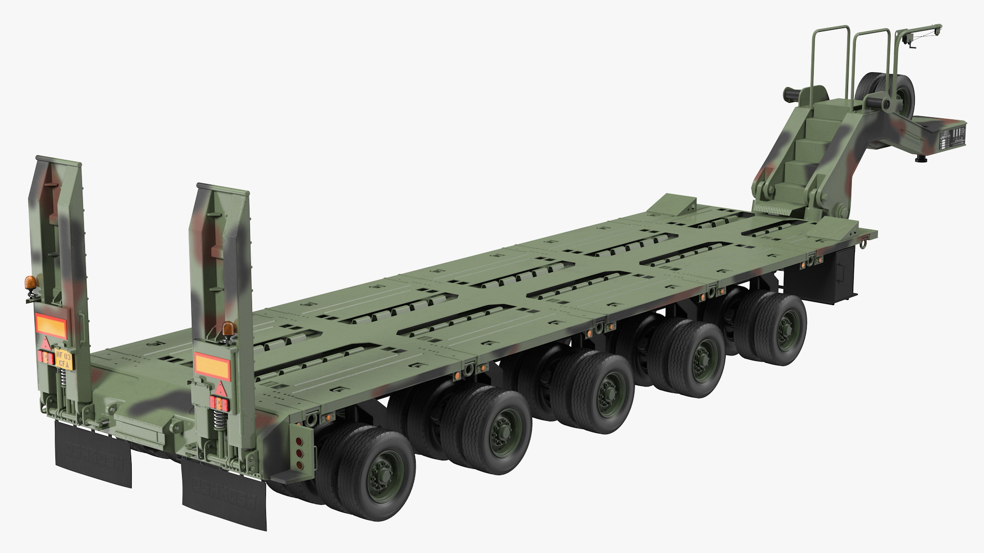 3D model Tank Transporter M1000 Semi-Trailer with M1 Abrams