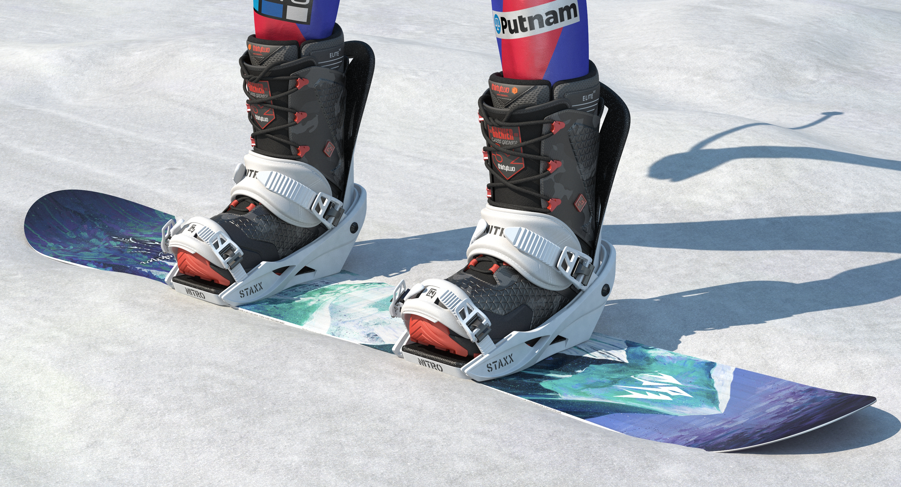 Snowboard with Bindings and Boots, view 5