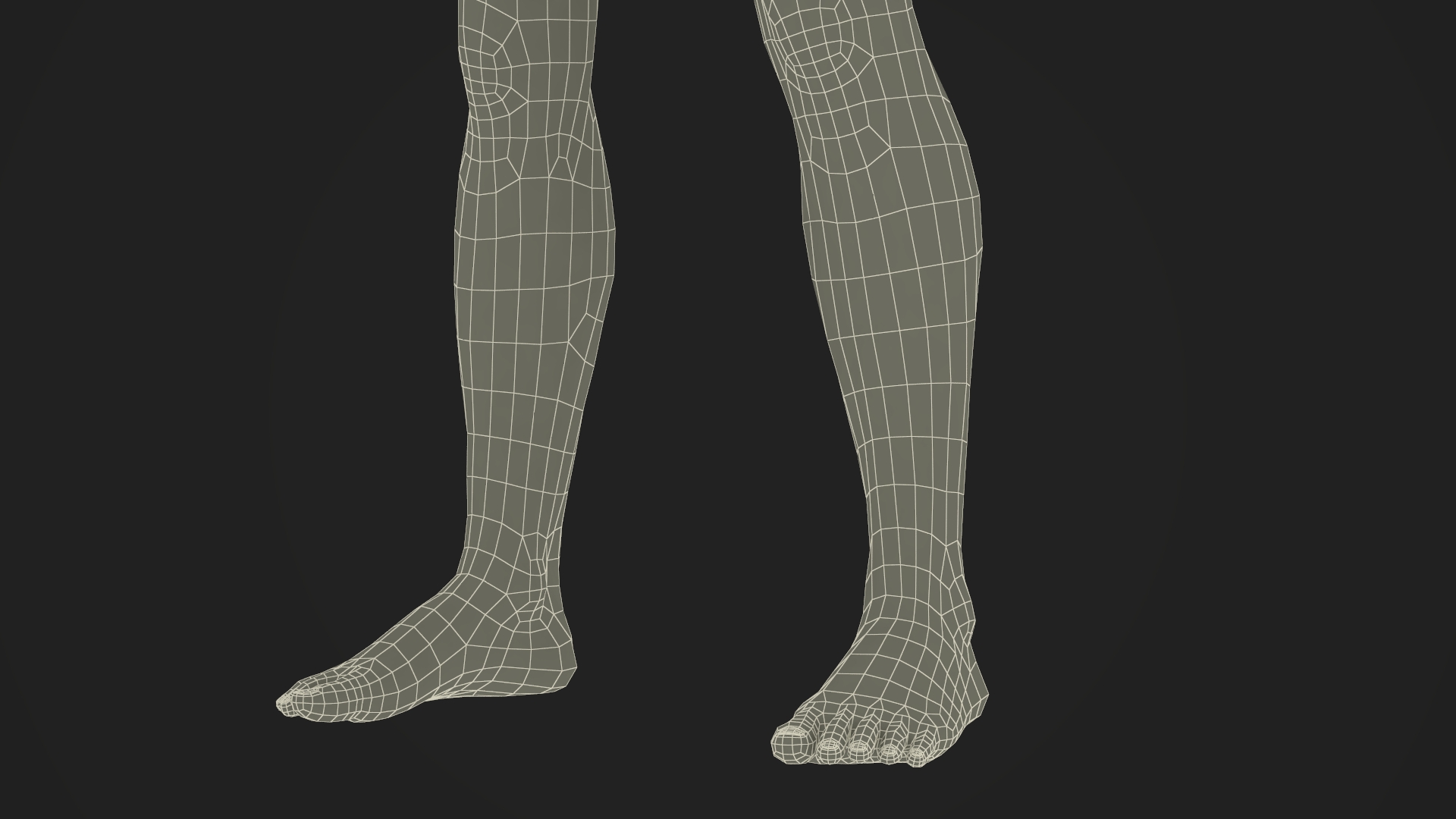Male Athletic Anatomy Figure Posing Fur 3D model
