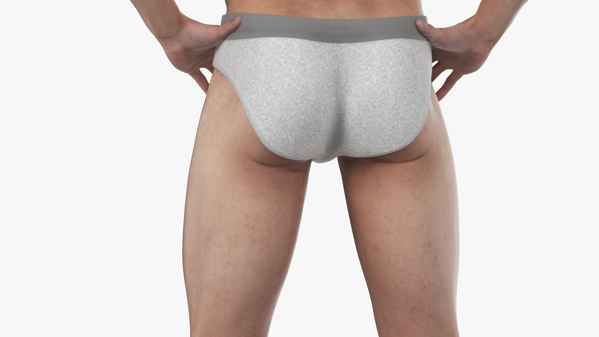 Male Athletic Anatomy Figure Posing Fur 3D model