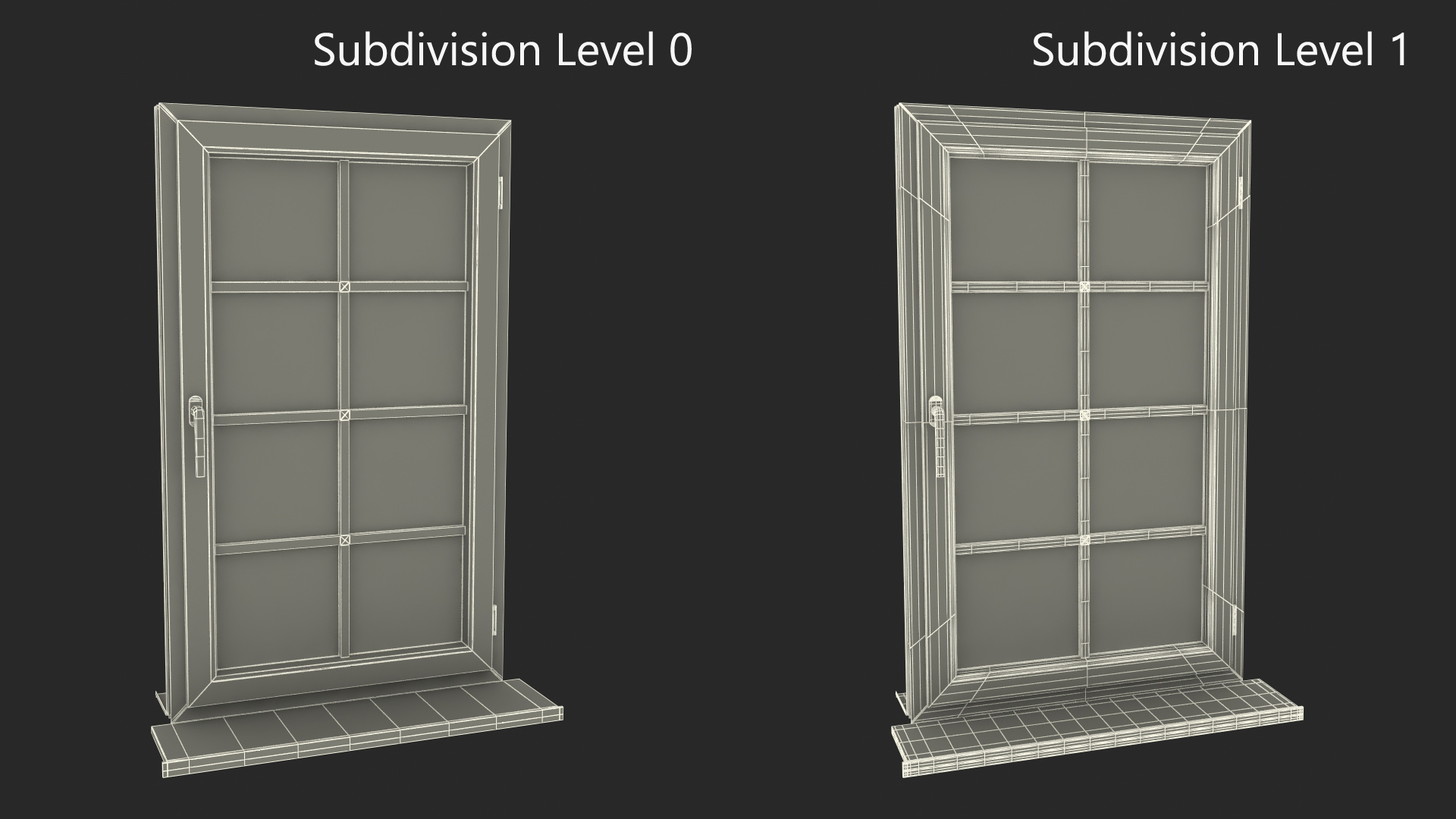 3D Classic Casement Window model