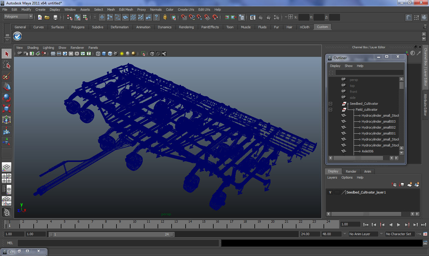 3D Seedbed Cultivator model