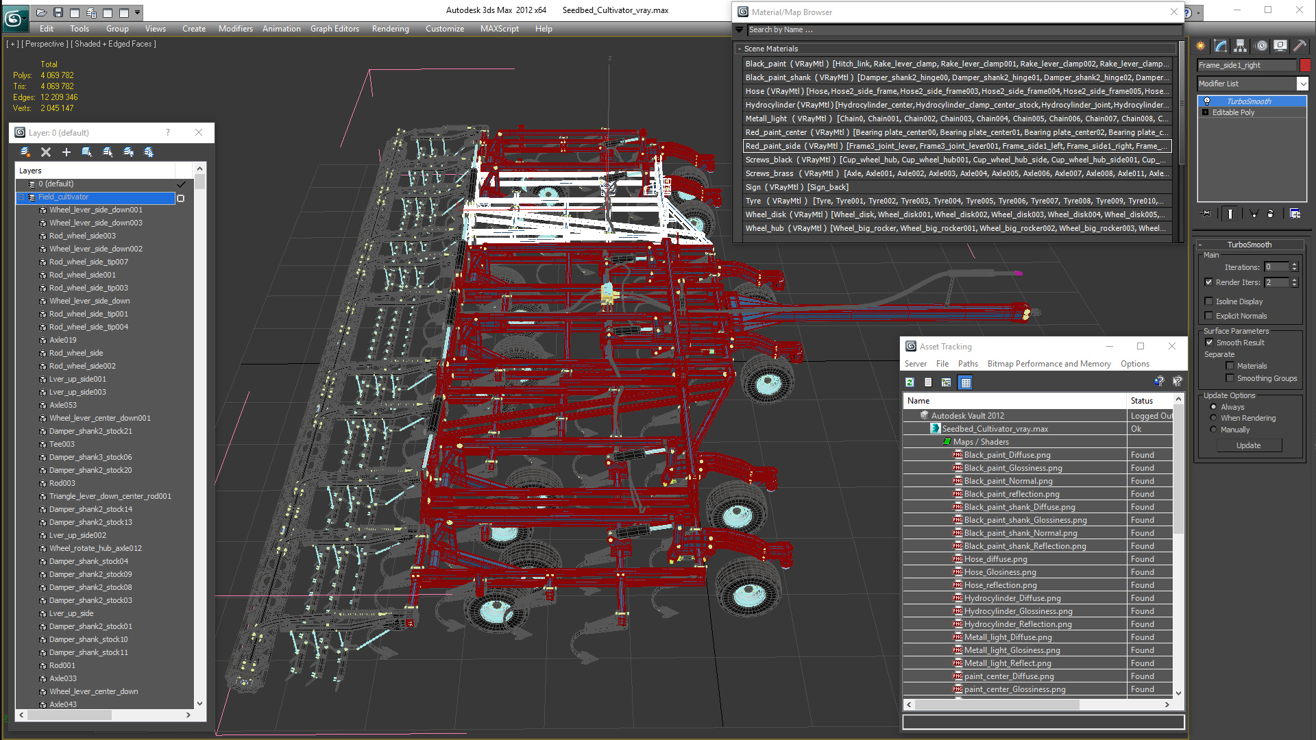 3D Seedbed Cultivator model