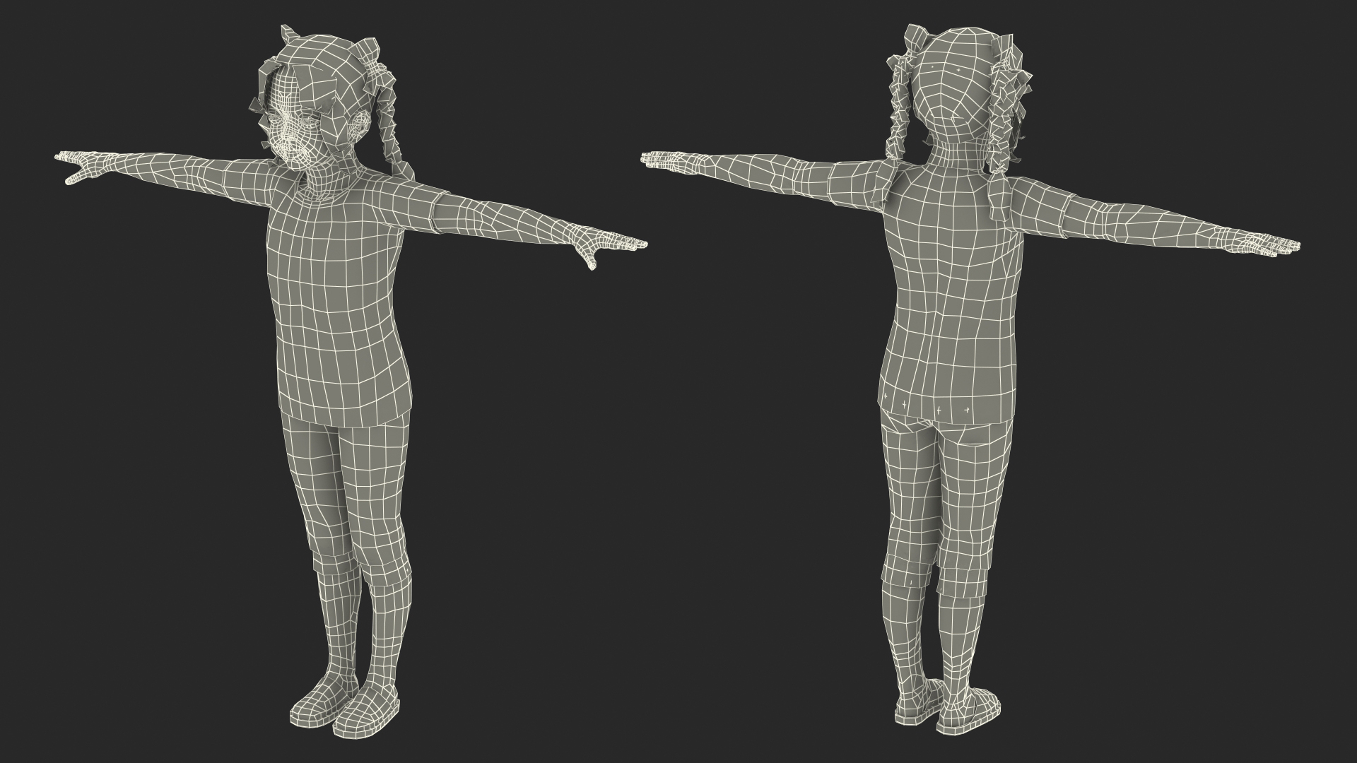 Asian Girl Baby in Pajamas Rigged for Maya 3D