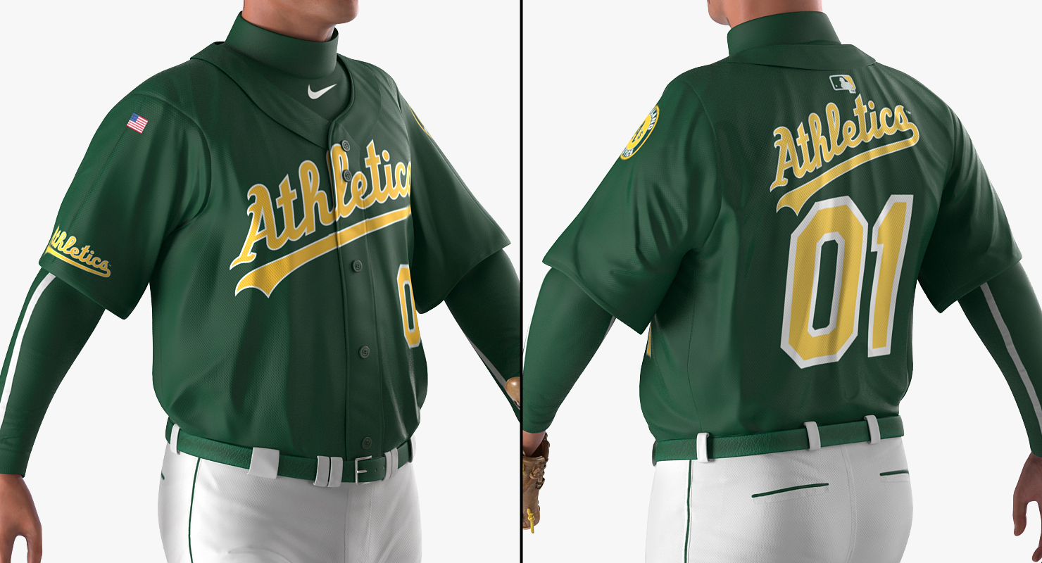 Baseball Player Rigged Athletics 3D