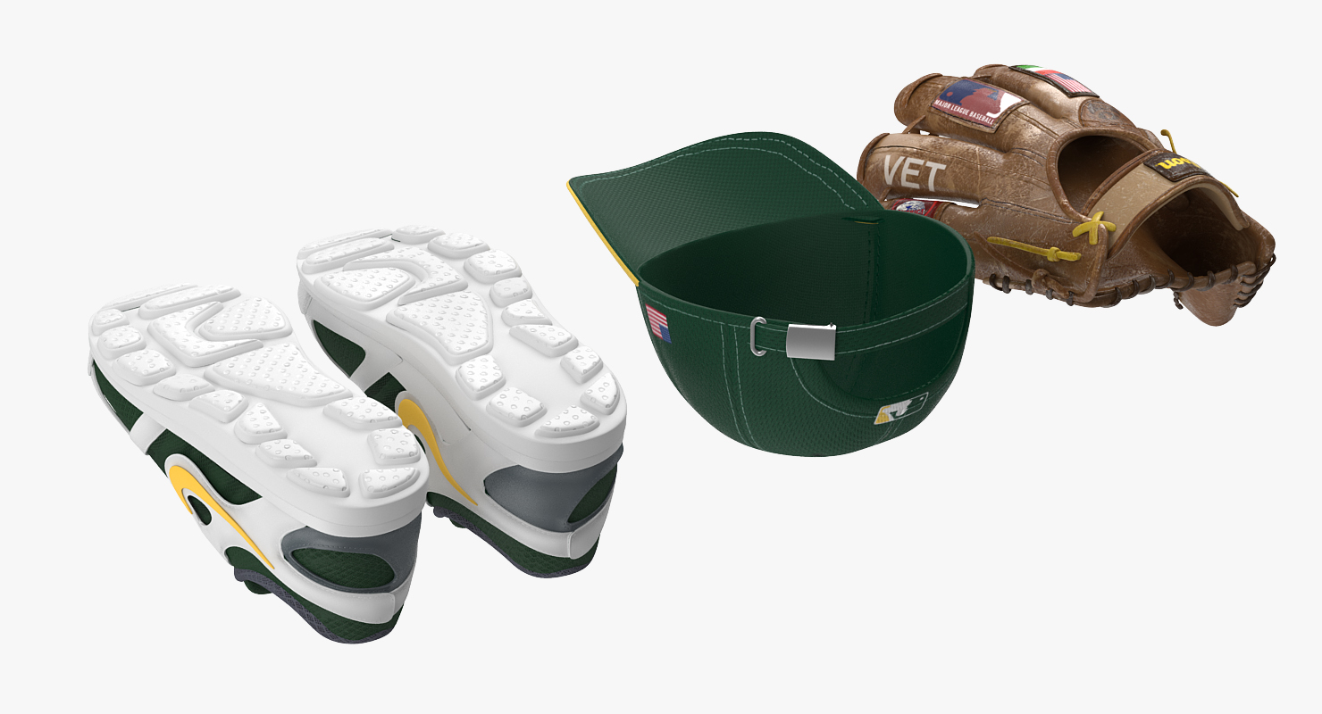 Baseball Player Rigged Athletics 3D