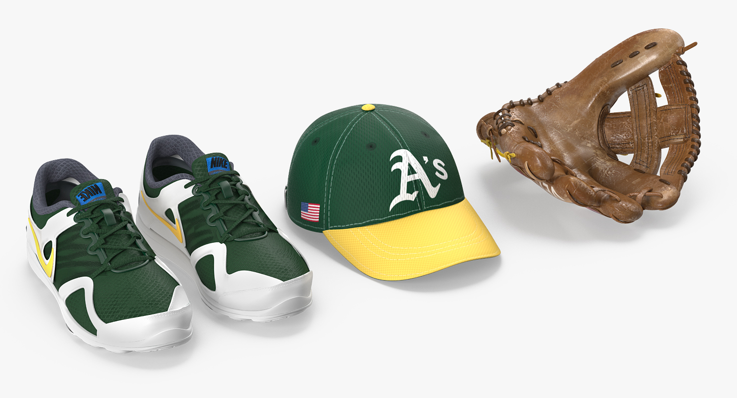 Baseball Player Rigged Athletics 3D