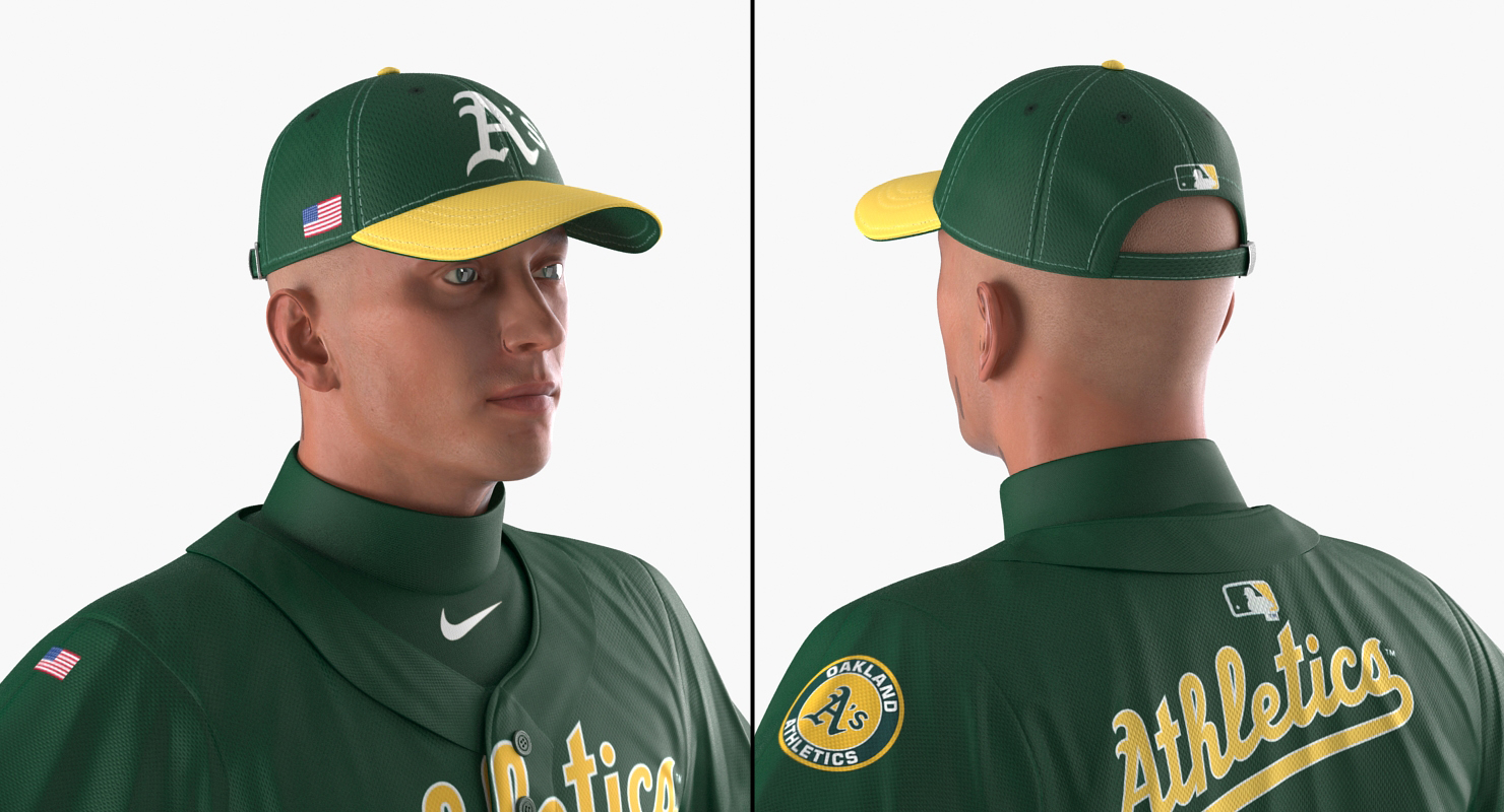 Baseball Player Rigged Athletics 3D