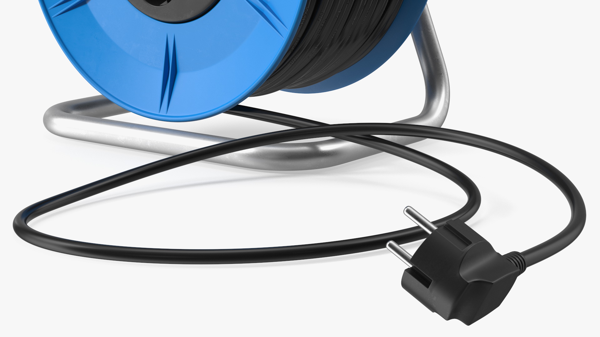 3D Retractable Extension Cord Reel with Electric Outlets model