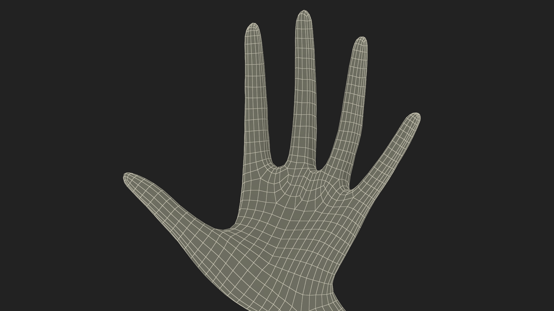 Ring Stand Hand Shaped Golden 3D model
