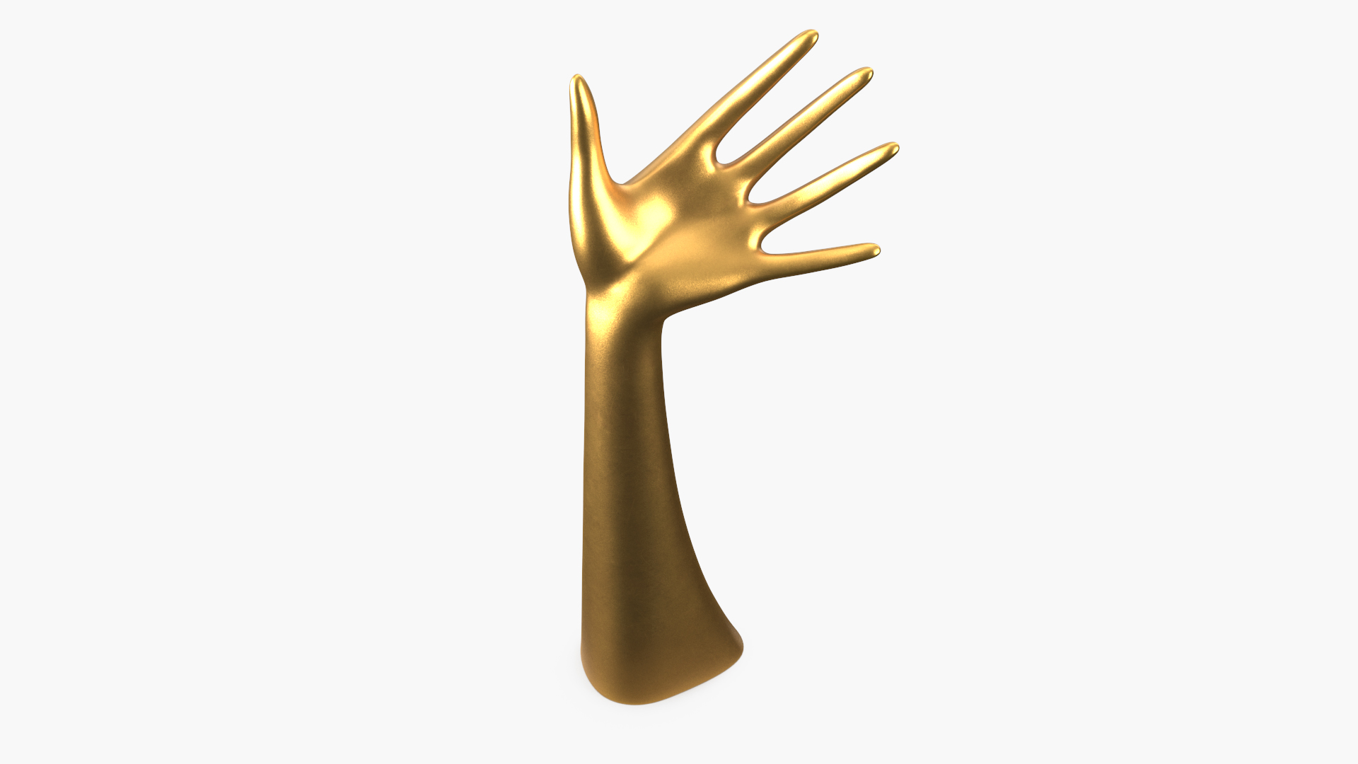 Ring Stand Hand Shaped Golden 3D model