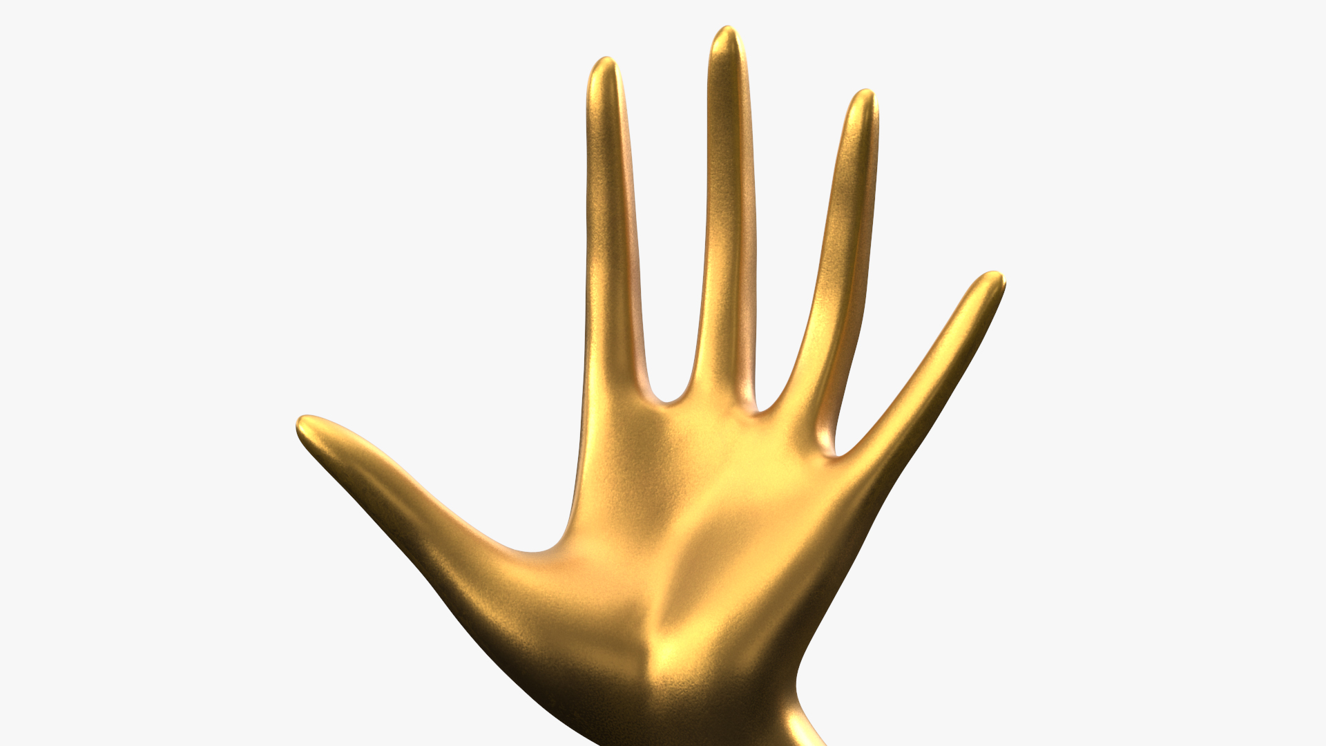 Ring Stand Hand Shaped Golden 3D model