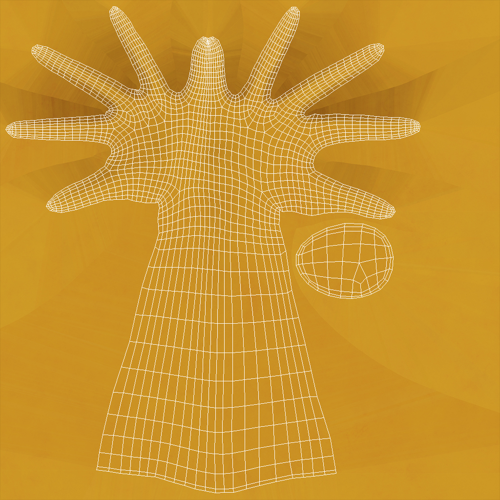 Ring Stand Hand Shaped Golden 3D model