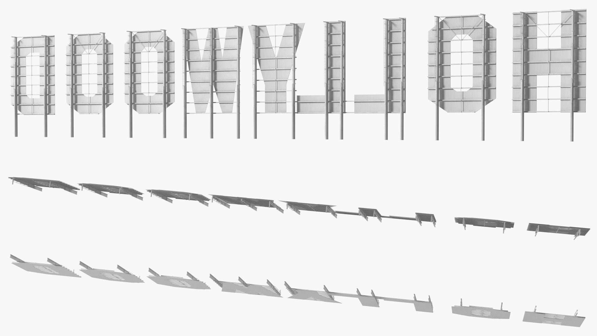 Hollywood sign 3D model