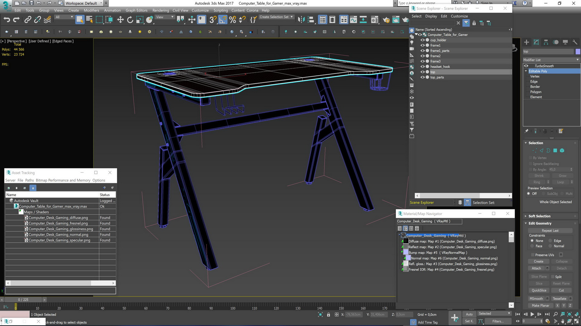 Computer Table for Gamer 3D model