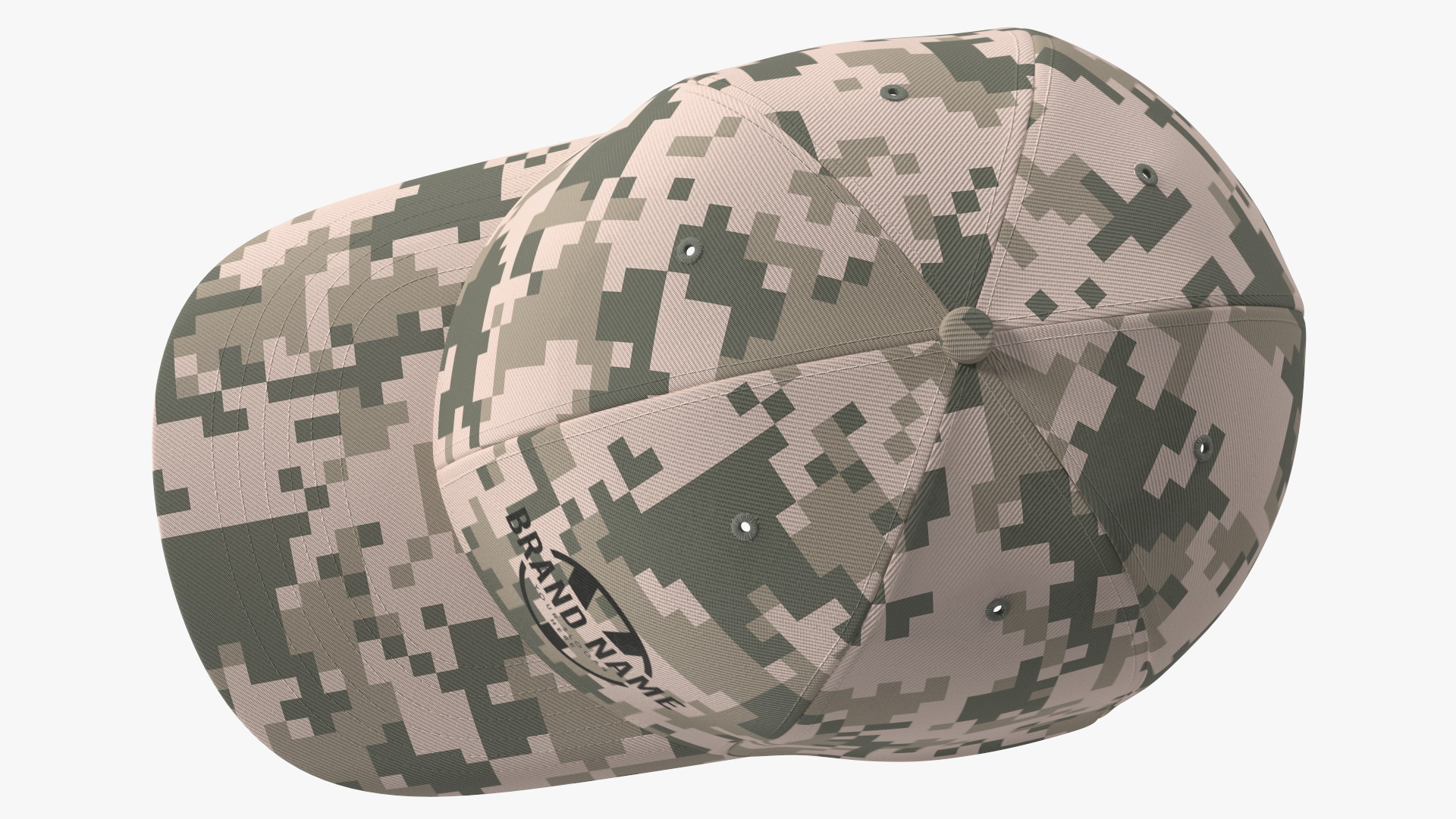 3D Cap Cotton Khaki Pixel Your Brand model